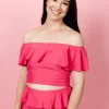 Pink Raspberry | Ruffled Around Top