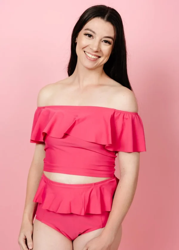 Pink Raspberry | Ruffled Around Top