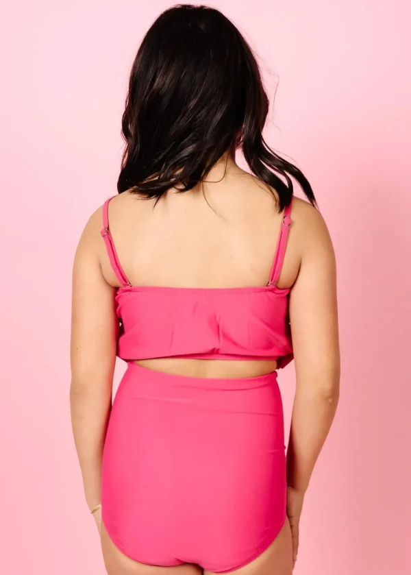 Pink Raspberry | Youth Oversized Ruffle Top