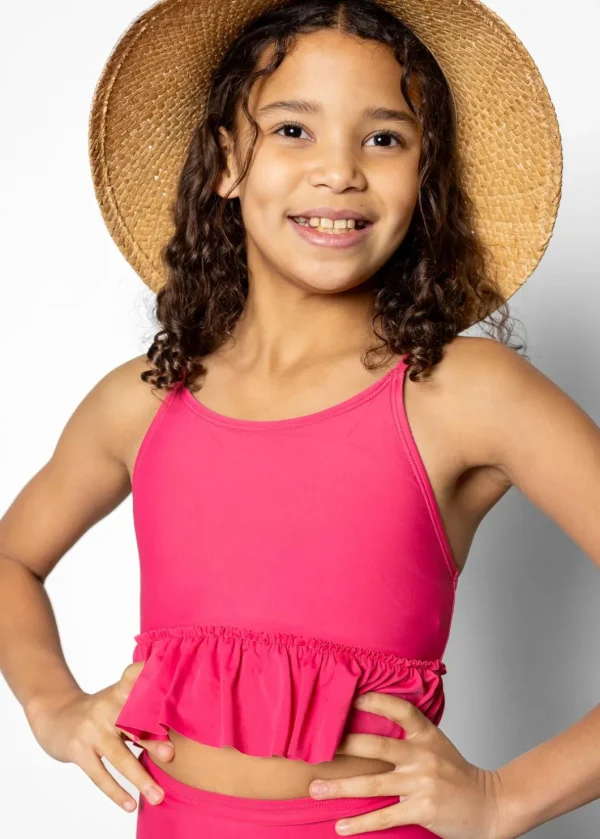 Pink Raspberry | Youth Peplum Top