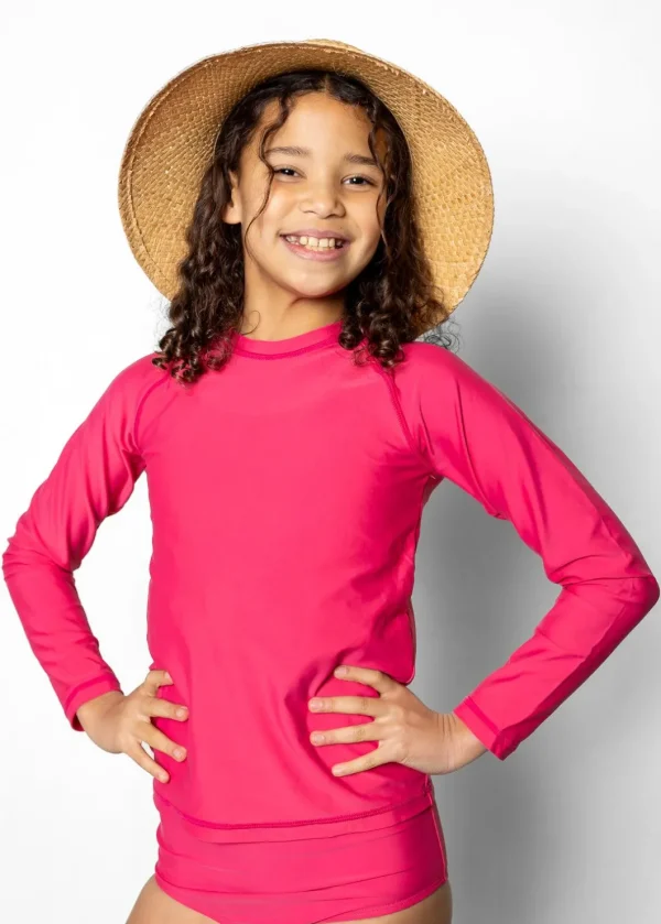 Pink Raspberry | Youth Rashguard Top (Unisex)