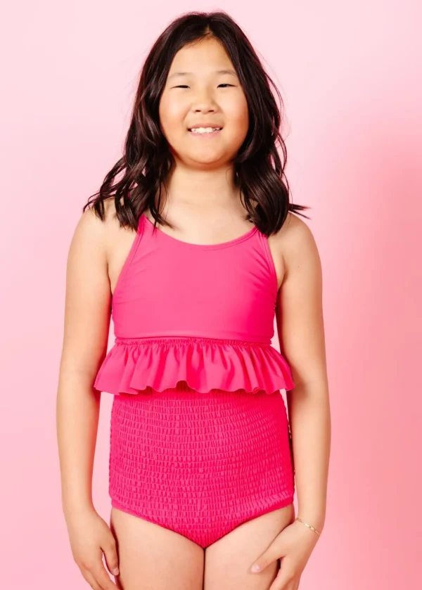 Pink Raspberry | Youth Smocked Bottoms