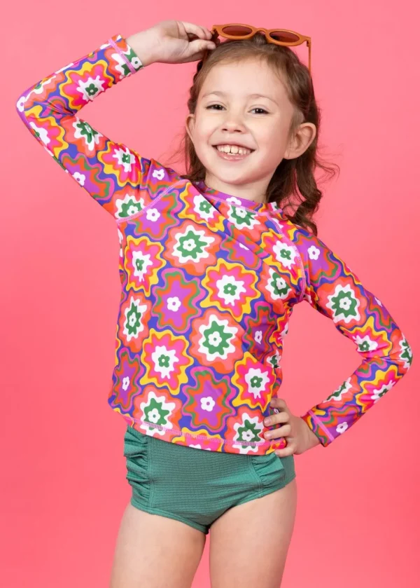 Psychedelic Flower | Mini Rashguard Top (Unisex)