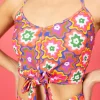 Psychedelic Flower | Tied-Up Top