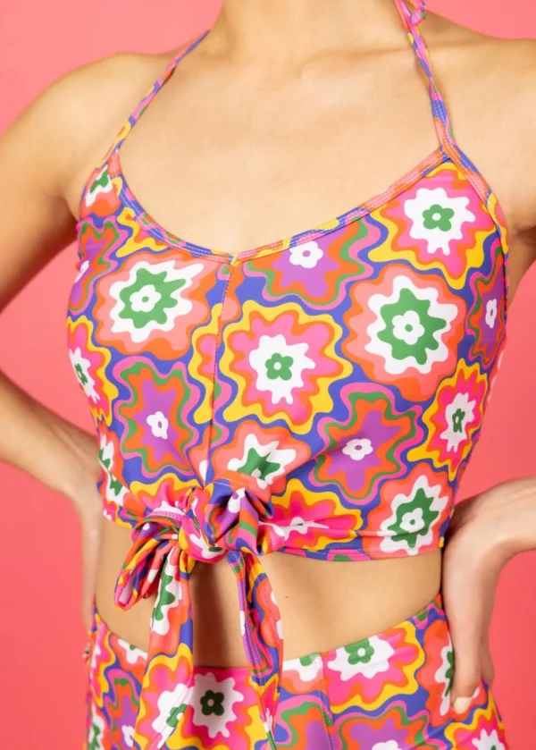 Psychedelic Flower | Tied-Up Top