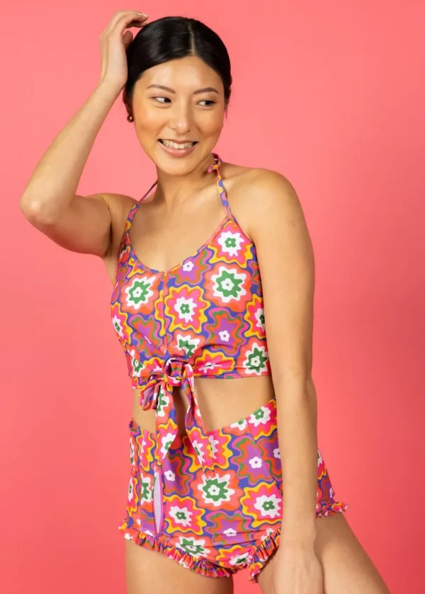Psychedelic Flower | Tied-Up Top