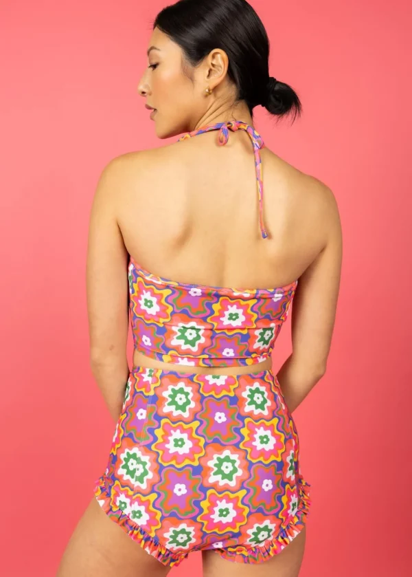 Psychedelic Flower | Tied-Up Top