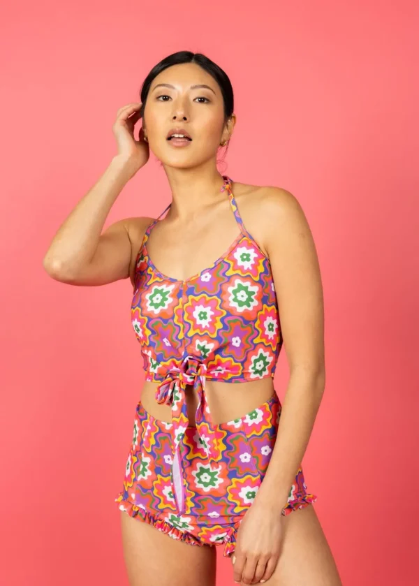Psychedelic Flower | Tied-Up Top