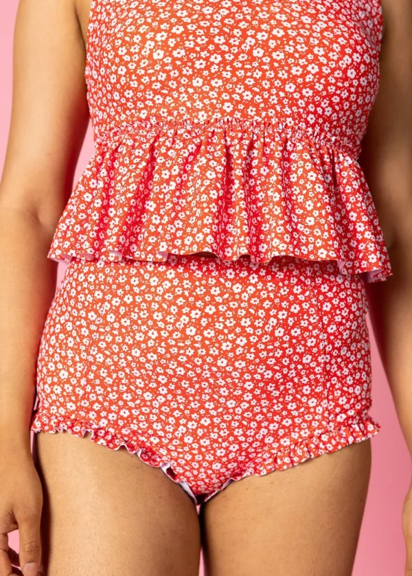 Red Ditsy Floral | All Ruffled Up Bottoms