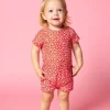 Red Ditsy Floral | Baby Shorties Rashguard (Unisex)