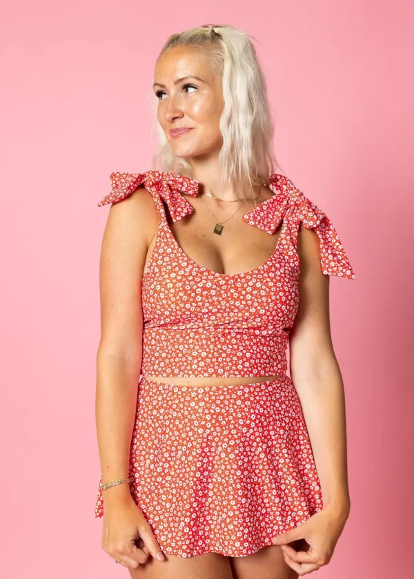 Red Ditsy Floral | Detached Short Skirt