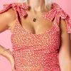 Red Ditsy Floral | Knot Top