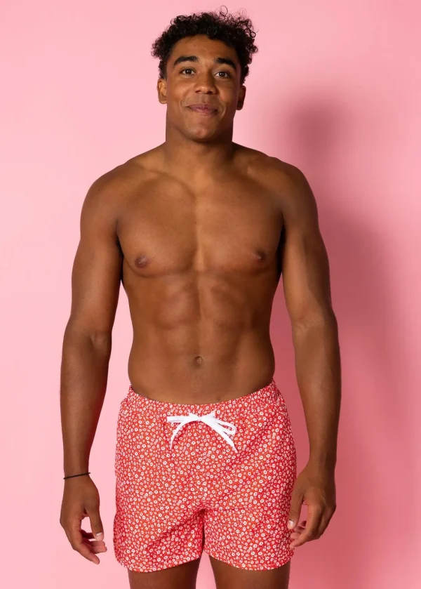 Red Ditsy Floral | Mens Retro Shorties