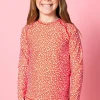 Red Ditsy Floral | Youth Rashguard Top (Unisex)