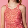 Red Ditsy Floral | Youth Ripple Top