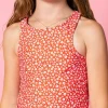 Red Ditsy Floral | Youth Racer Back Top