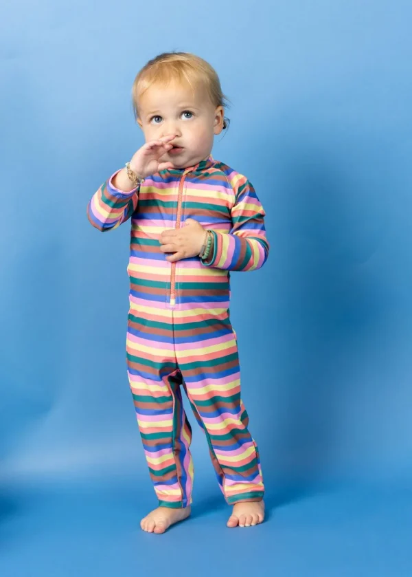 Retro Stripe | Baby Rashguard One-Piece (Unisex)