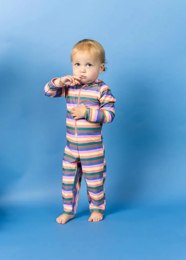 Retro Stripe | Baby Rashguard One-Piece (Unisex)