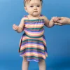 Retro Stripe | Baby Skirted One-Piece