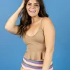 Retro Stripe | Cut High Bottoms