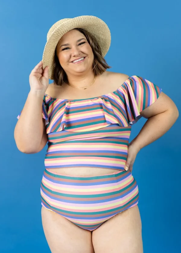 Retro Stripe | Cut High Bottoms