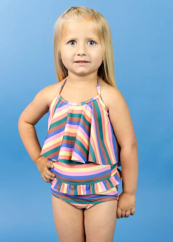 Retro Stripe | Mini Mid-Ruffle Bottoms