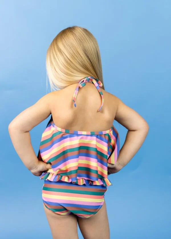 Retro Stripe | Mini Mid-Ruffle Bottoms