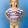 Retro Stripe | Mini Ruffled Around Top
