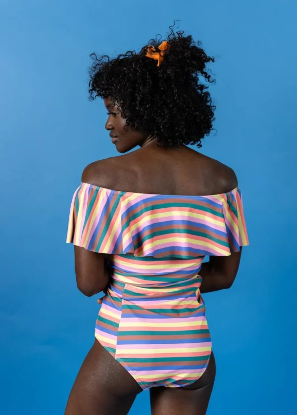 Retro Stripe | Ruffled Around Top