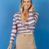 Retro Stripe | Wrap Top Rashguard