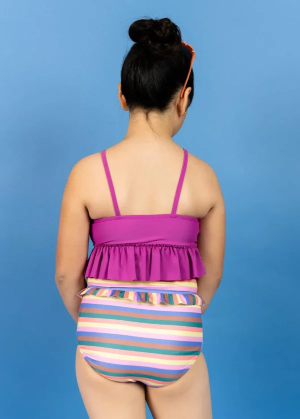 Retro Stripe | Youth Mid-Ruffle Bottoms