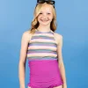 Retro Stripe | Youth Racer Back Top