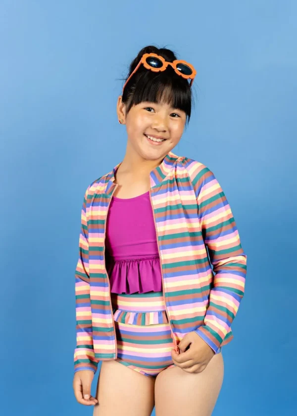Retro Stripe | Youth Rashguard Top (Unisex)