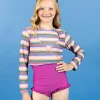 Retro Stripe | Youth Wrap Top Rashguard