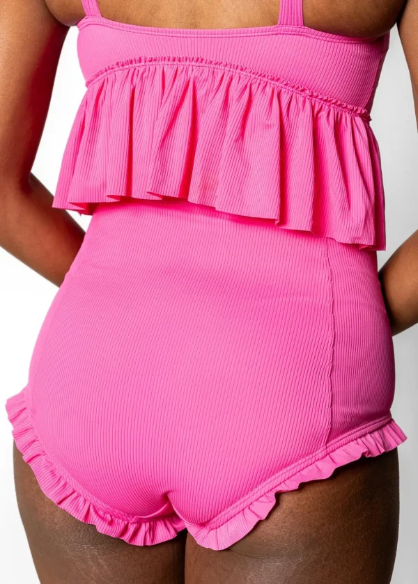 Ribbed Azalea Pink | All Ruffled Up Bottoms