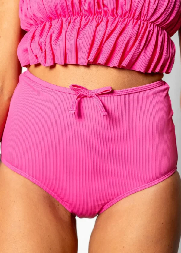 Ribbed Azalea Pink | Bow Bottoms