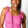 Ribbed Azalea Pink | Flutter Top
