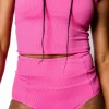 Ribbed Azalea Pink | High-Waisted Bottoms