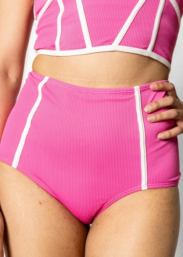 Ribbed Azalea Pink | Lined Up Bottoms