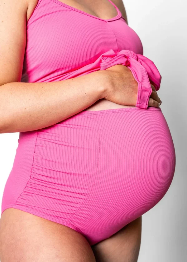 Ribbed Azalea Pink | Maternity Bottoms