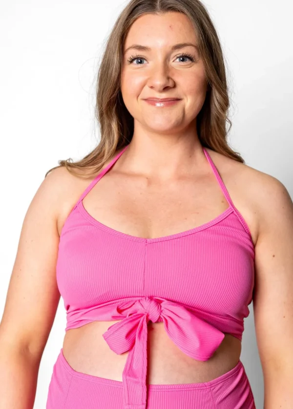 Ribbed Azalea Pink | Maternity Bottoms