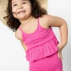 Ribbed Azalea Pink | Mini All Ruffled Up Bottoms