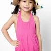 Ribbed Azalea Pink | Mini Romper One-Piece