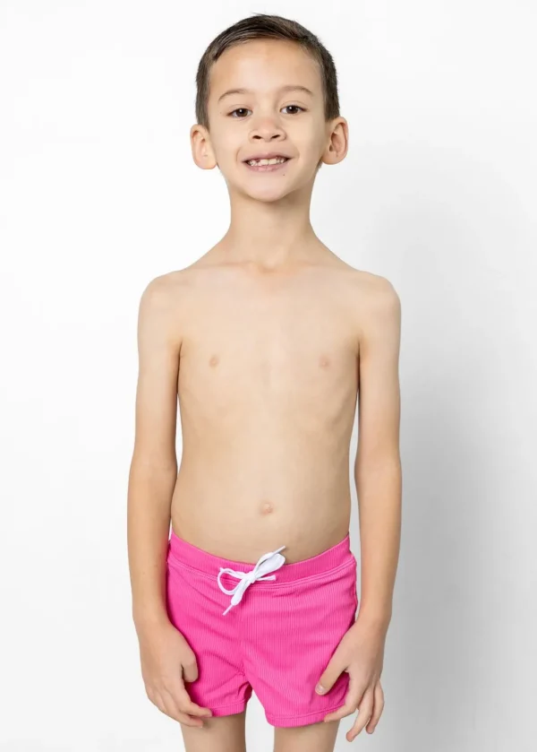 Ribbed Azalea Pink | Mini Euro Shorts