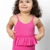 Ribbed Azalea Pink | Mini High-Waisted Bottoms