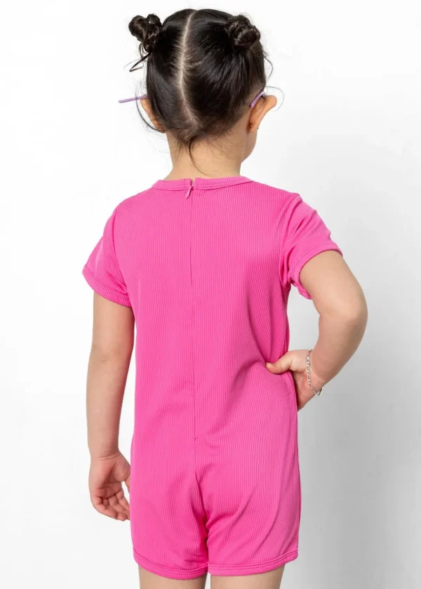 Ribbed Azalea Pink | Mini Shorties Rashguard (Unisex)