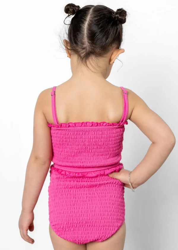 Ribbed Azalea Pink | Mini Smocked Bottoms