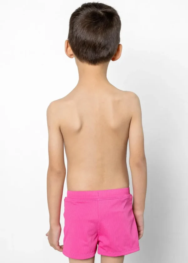 Ribbed Azalea Pink | Mini Euro Shorts