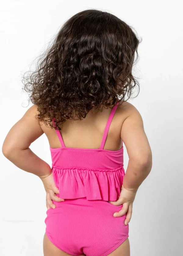 Ribbed Azalea Pink | Mini High-Waisted Bottoms