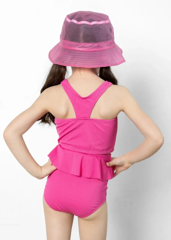 Ribbed Azalea Pink | Mini Peplum Bottoms